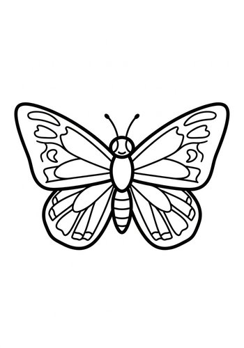 Delightful Butterfly Coloring Page For Kids