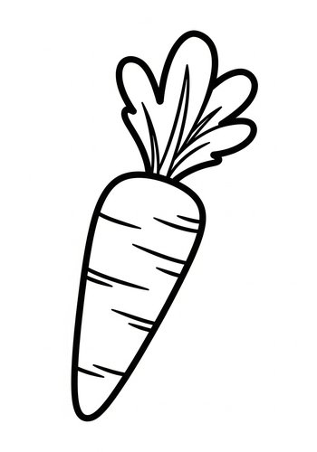 Delightful Carrot Coloring Page For Kids
