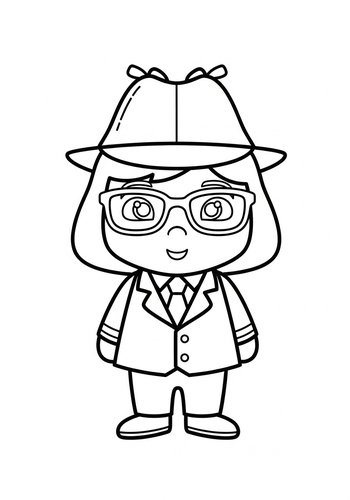 Detective Coloring Page: Solve The Mystery