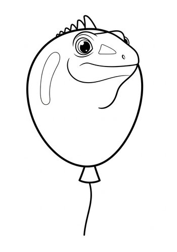 Dino-mite Balloon Fun: Coloring Page