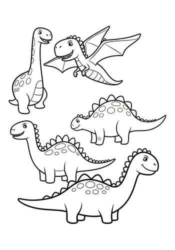 Dinosaur Adventure Coloring Page