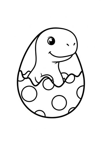 Dinosaur Hatching Coloring Page: A Prehistoric Adventure