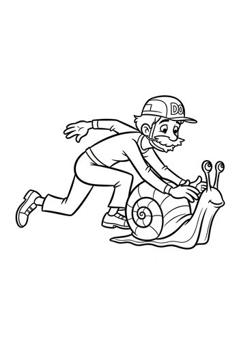 Doc Hudson Racing A Snail: Coloring Fun