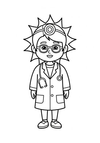 Doctor Coloring Page - A Healthy Dose Of Fun