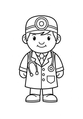 Doctor's Visit Coloring Page