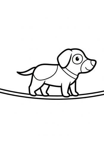 Dog On A Tightrope: A Coloring Adventure