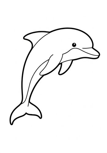 Dolphin Coloring Page - Ocean Fun