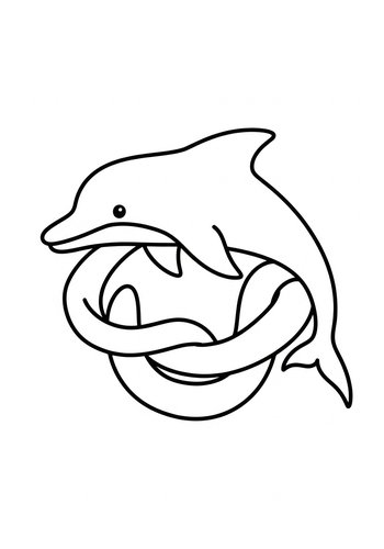 Dolphin Coloring Page: A Playful Aquatic Adventure