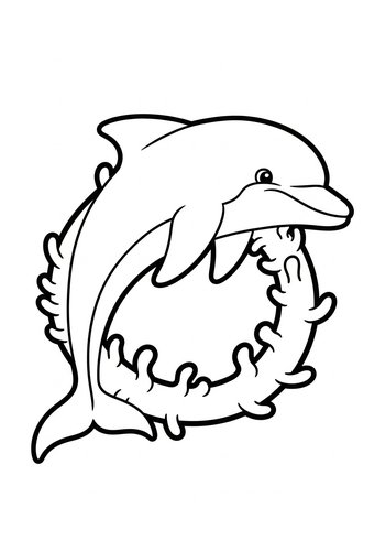 Dolphin Coloring Page: Aquatic Adventure