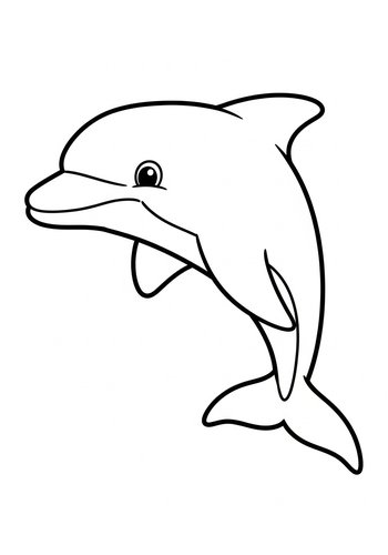 Dolphin Coloring Page: Dive Into Creativity