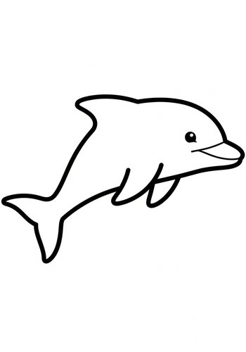 Dolphin Coloring Page For Kids