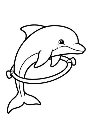 Dolphin Coloring Page: Ocean Fun