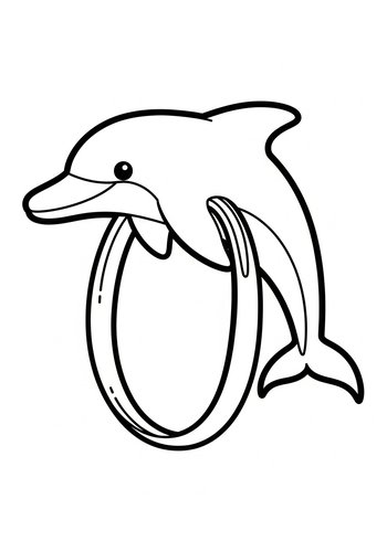 Dolphin Ring Coloring Page: Dive Into Fun
