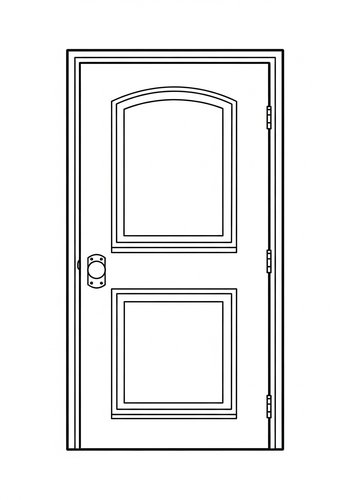 Door Coloring Page: Design Your Entrance