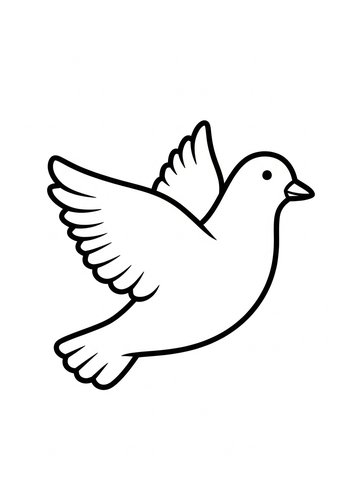 Coloring Page: Dove Coloring Page For Kids