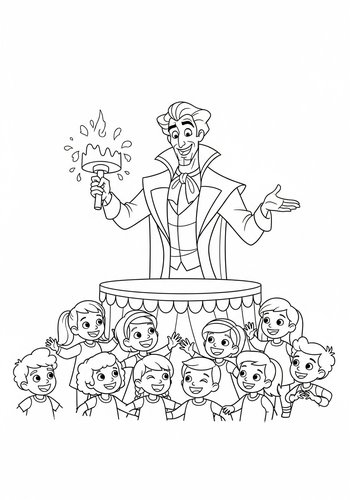 Dr. Facilier's Magical Show: Coloring Page For Kids