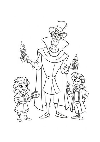Dr. Facilier's Spooky Picnic: Coloring Page With "friends On The Other Side"