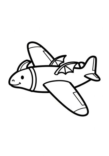 Dragon Airplane Coloring Page: Soar With Imagination
