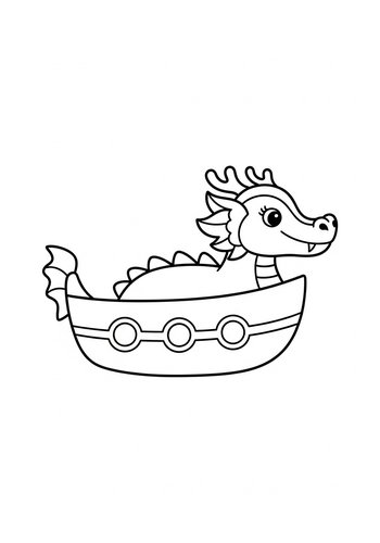 Dragon Boat Coloring Page: A Mythical Adventure