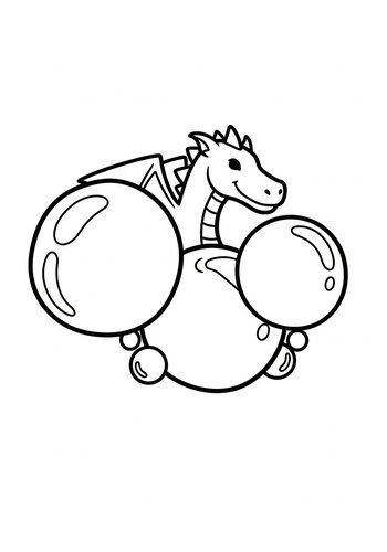 Dragon Bubble Fun: A Coloring Adventure
