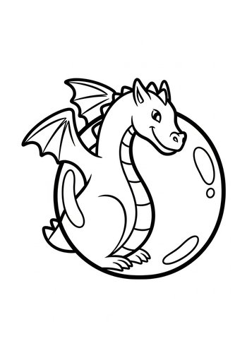 Dragon Coloring Page: Mythical Fun