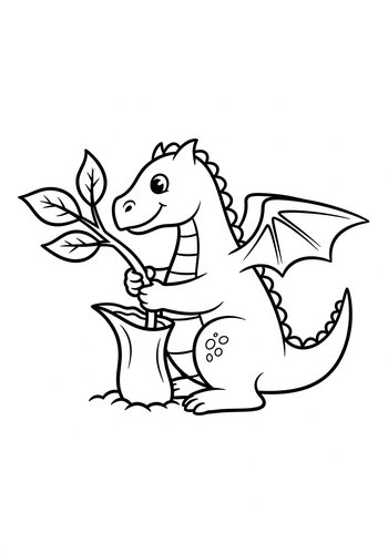 Dragon Gardener Coloring Page