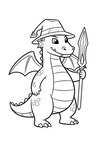 Dragon Knight Coloring Page: A Magical Adventure