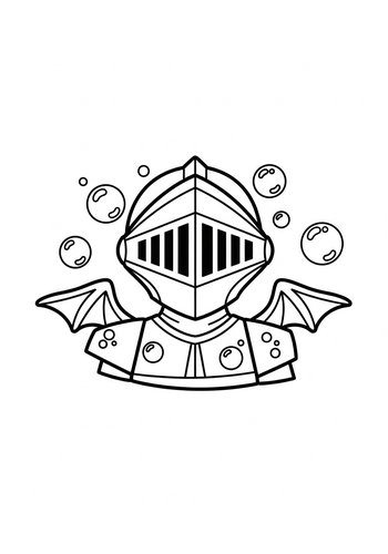 Dragon Knight Coloring Page For Kids