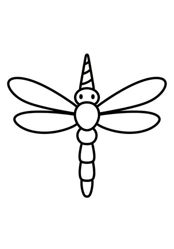 Dragonfly Unicorn Coloring Page: Fly Into Fun