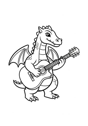 Dragon's Serenade: A Coloring Adventure