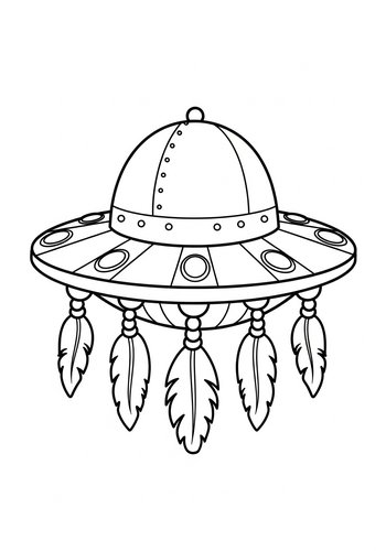 Dreamy Ufo Coloring Page