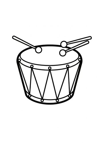 Drum Beats Coloring Page