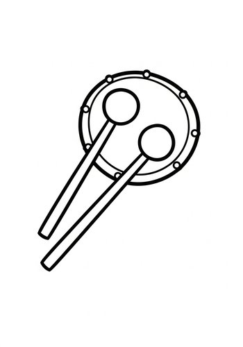 Drum Coloring Page: Rhythm Ready