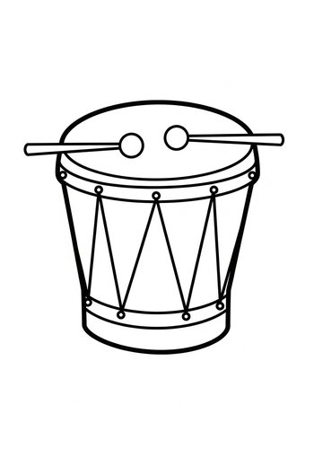 Drumbeat Delight: A Musical Coloring Page