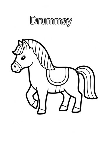 Drummay The Pony Coloring Page