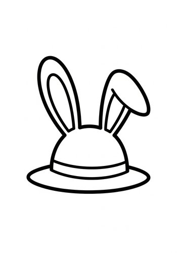 Easter Bunny Hat Coloring Page