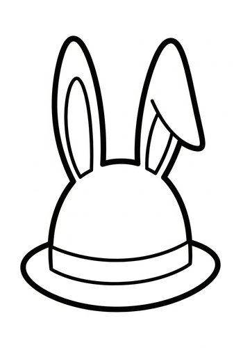 Easter Bunny Hat Coloring Page For Kids