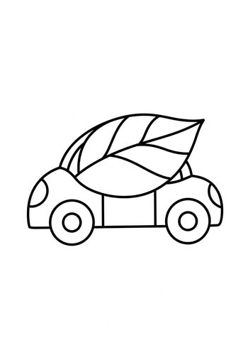 Eco-friendly Car Coloring Page: Drive Into Green Fun
