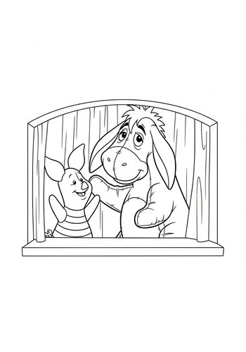 Eeyore And Piglet's Puppet Show: A Coloring Adventure