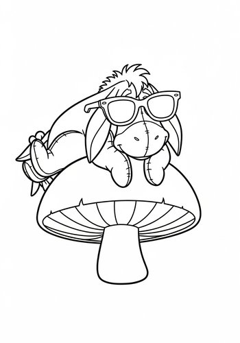 Eeyore's Relaxing Day: Coloring Page Fun