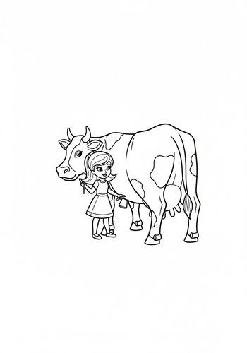 Elastigirl Visiting A Farm And Milking A Giant Cow: Coloring Fun