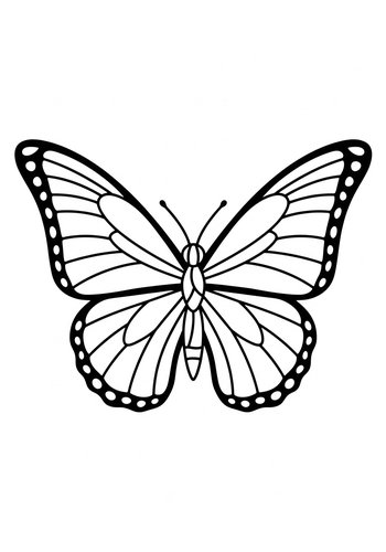 Elegant Butterfly Coloring Page: A Fluttering Masterpiece