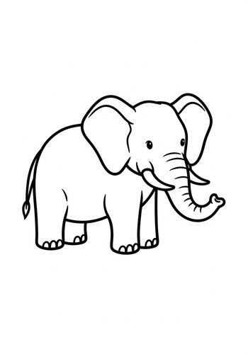 Elephant Coloring Page: Artistic Adventure