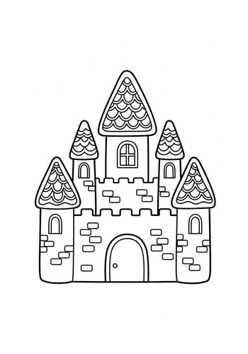 Enchanted Castle Coloring Page