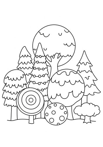 Enchanted Forest Coloring Page