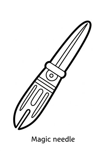 Enchanted Needle Coloring Page Fun