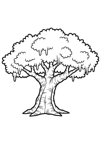 Enchanted Tree Coloring Page: A Forest Adventure