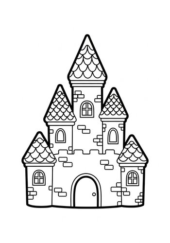 Enchanting Castle Coloring Page