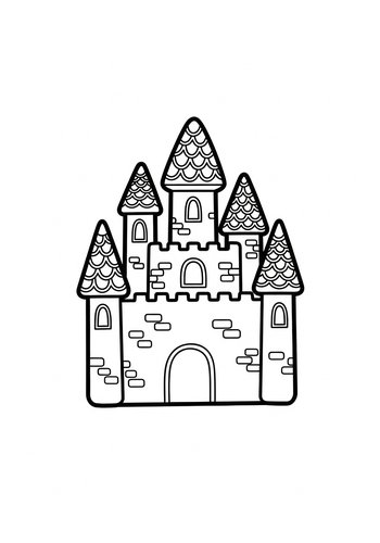 Enchanting Castle Coloring Page: A Fairytale Kingdom Awaits