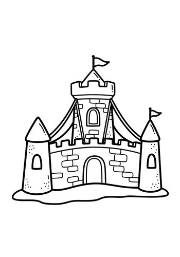 Enchanting Castle Coloring Page: A Royal Adventure